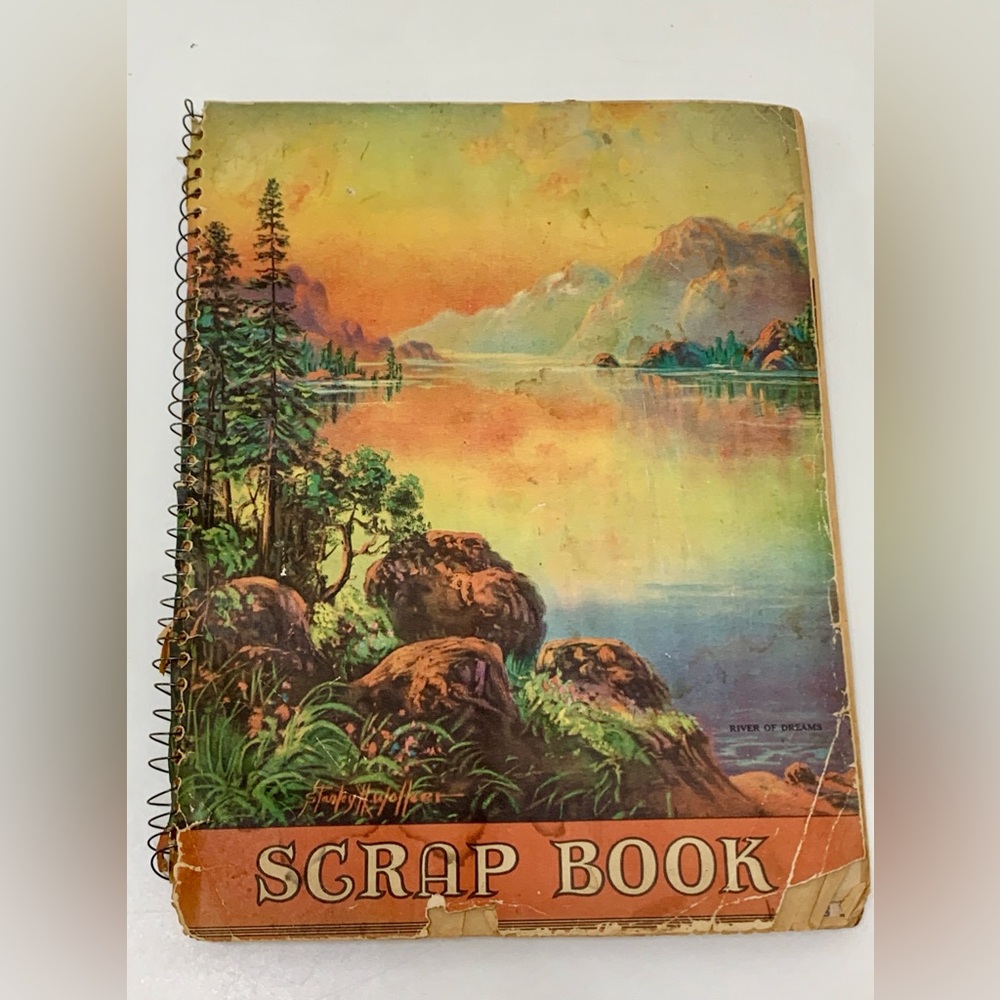 1940s/50s Antique Scrap Book Filled with Recipes Articles Advertisements
